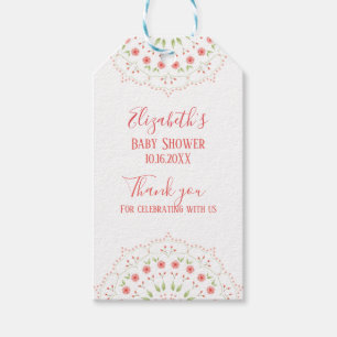 Étiquettes-cadeau Cute rose Floral Minimaliste Calligraphie Wreath