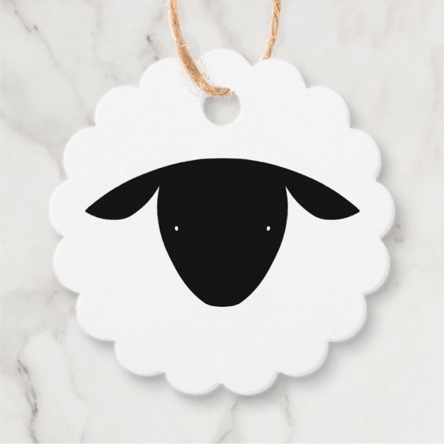 Étiquettes Cadeau Cute Sheep (Devant)