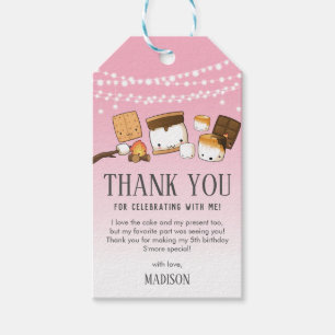 Étiquettes-cadeau Cute S'mores Smore Camping Anniversaire Merci
