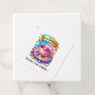 Étiquettes Cadeau Cute tea gender reveal party 