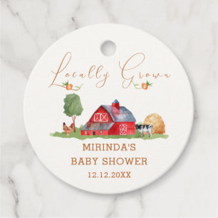 Étiquettes Cadeau Cute Vintage Farmers Market Barnyard Baby shower