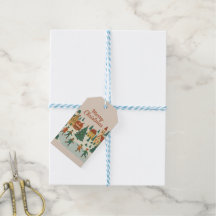 Cute Whimsical Winter Town Merry Christmas Card