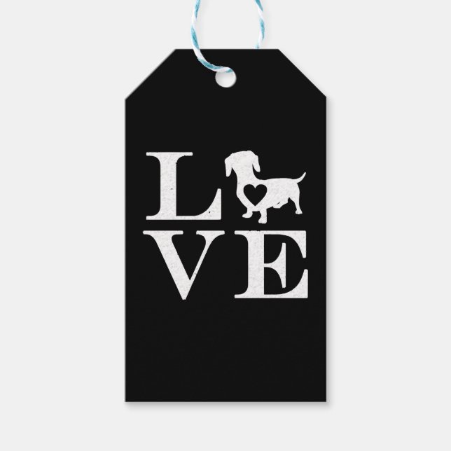Étiquettes-cadeau Dachshund Cadeau Dixie Wiener Doxie Dackel (Devant)