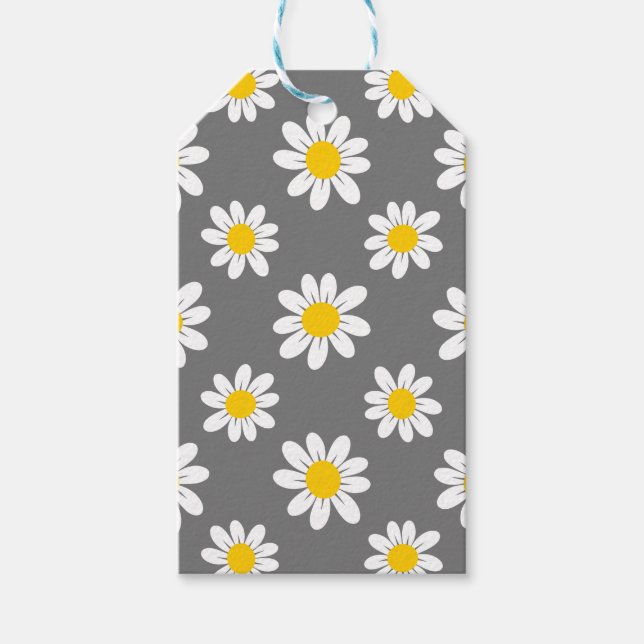 Étiquettes-cadeau Daisies de White Yellow (Devant)