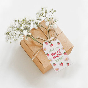 Étiquettes-cadeau Daisy Rose et Rouge Merci Beaucoup pour la Fête d'