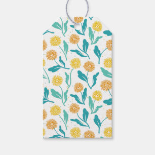 Étiquettes-cadeau Dandelion jaune motif floral - Inspiré par la natu