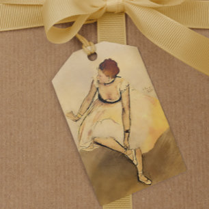 Étiquettes-cadeau Danseuse Réglage De Sa Chaussure, Degas Art