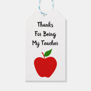Étiquettes Cadeau de l'enseignant, Merci d'appréci
