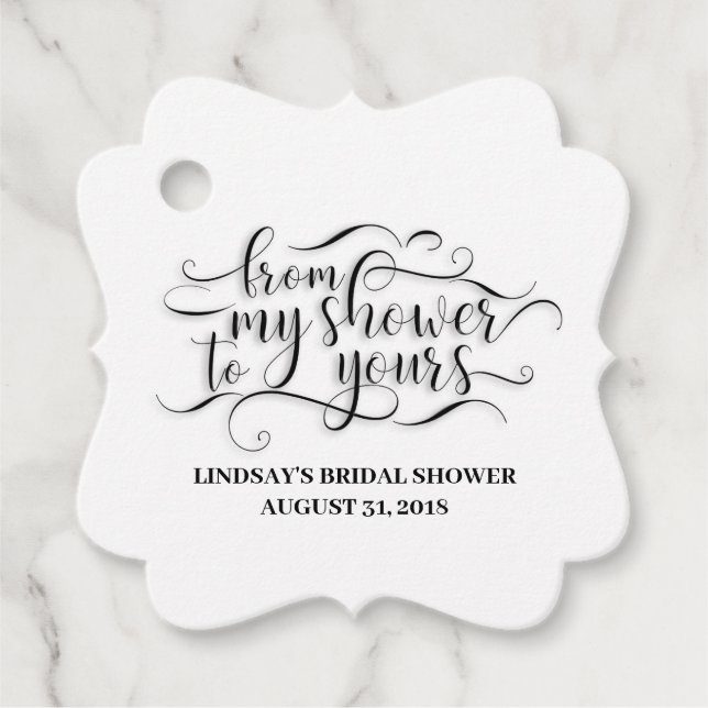 Étiquettes Cadeau De Ma Douche À La Vôtre (Devant)