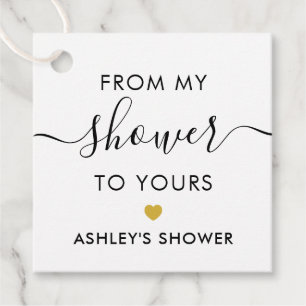 Étiquettes Cadeau De Ma Douche À La Vôtre, Fête des mariées Gold