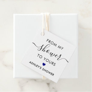 Étiquettes Cadeau De Ma Douche À La Vôtre, Fête des mariées Marine B