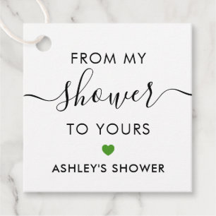 Étiquettes Cadeau De Ma Douche À La Vôtre, Salle De Bain Verte Pour