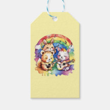 De mignons animaux jouent de la musique dans l'arc