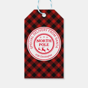 Étiquettes-cadeau de père Noël stickers pôle nord