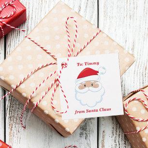 Étiquettes Cadeau De Santa Claus Cute Enfants Customisés Noël