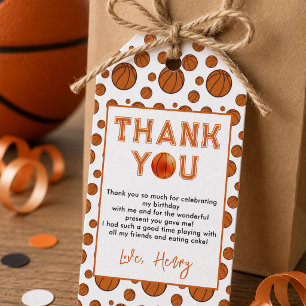 Étiquettes-cadeau Débutant de l'année 1er anniversaire Basketball