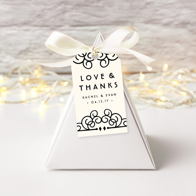 Étiquettes-cadeau Déco Mariage florissant Favoriser Merci (Créateur téléchargé)