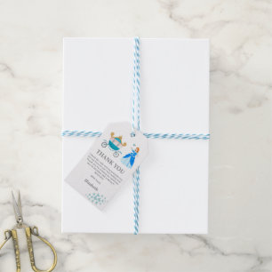 Étiquettes-cadeau Décor de fête d'anniversaire de la princesse Cendr