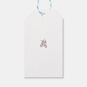 Étiquettes-cadeau Décor rouge orangé