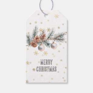 Étiquettes-cadeau Décorations Cônes de Pin Arbre de Noël Flocon de N