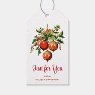 Étiquettes-cadeau Décorations d'arbre de Noël Cool rétros
