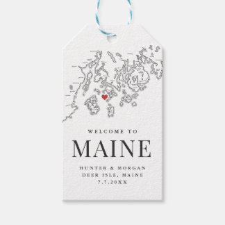 Étiquettes-cadeau Deer Isle Bienvenue dans Maine Wedding Favor