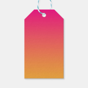 Étiquettes-cadeau dégradé rose et orange