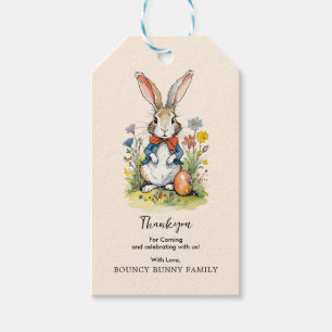 Étiquettes-cadeau Déjeuner de Pâques & Chasse aux œufs Lapin Wildf
