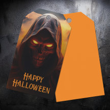 Démon sombre avec de la fumée orange Halloween
