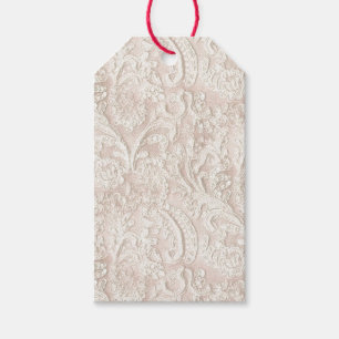 Étiquettes-cadeau Dentelle rose pâle vintage