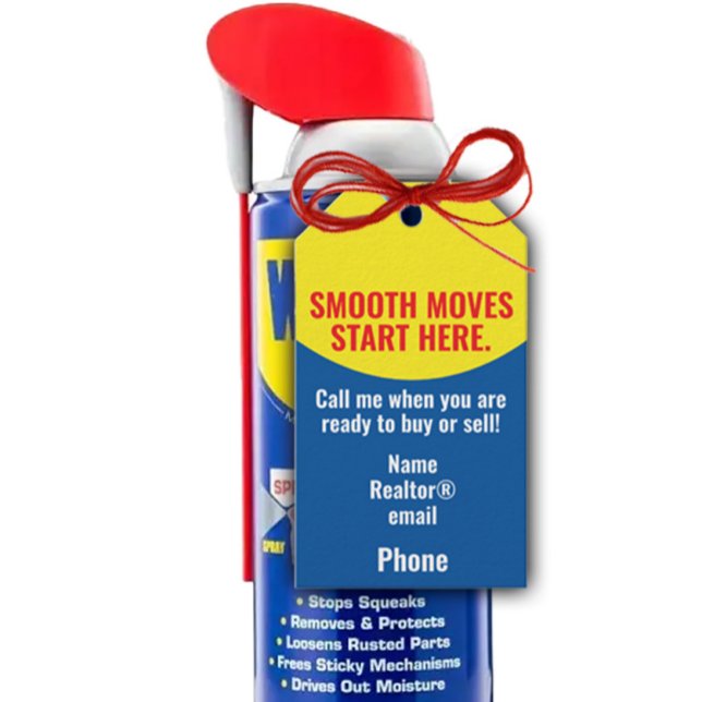 Étiquettes-cadeau Déplacements en douceur Commencez ici Réaltor Hous (Créateur téléchargé)