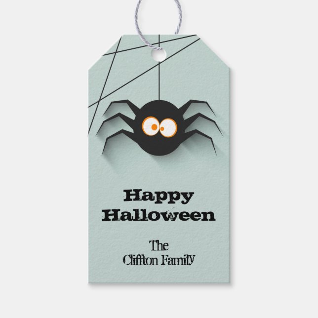 Étiquettes-cadeau Déplaisant Spider Halloween Favoriser (Devant)