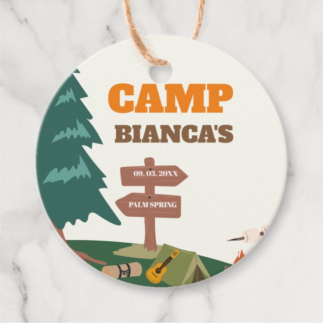 Étiquettes Cadeau Dernier Sentier Avant Le Camp Veil Bachelorette (Devant)