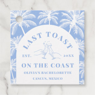 Étiquettes Cadeau Dernier Toast Sur La Côte Beach Bachelorette Côtiè