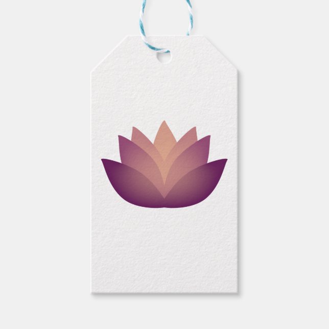 Étiquettes-cadeau Design de fleurs Mauve Lotus (Devant)