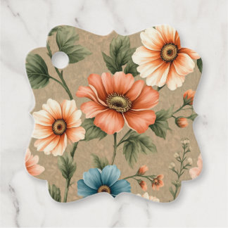 Étiquettes Cadeau Design floral élégant