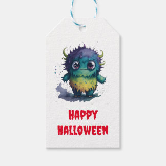 Étiquettes-cadeau Design Monstre Cartoon Mignonne Mais Effrayant