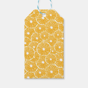 Étiquettes-cadeau Design motif en tranches orange