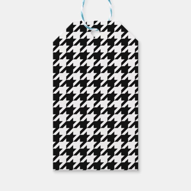 Étiquettes-cadeau Design traditionnel japonais3 -CHIDORI- Noir&Blanc (Devant)