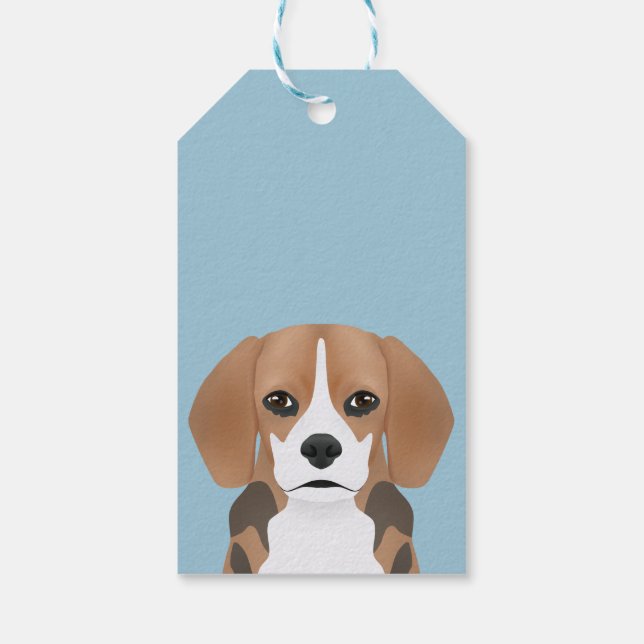 Étiquettes-cadeau Dessin du beagle (Dos)