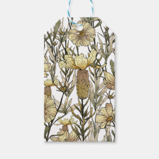 Étiquettes-cadeau Detailed Floral Pattern