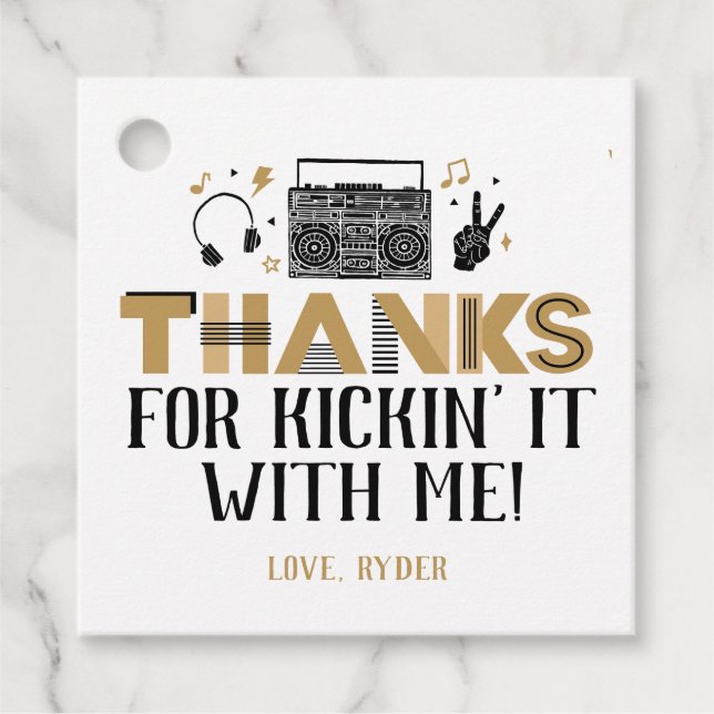 Étiquettes Cadeau Deux Legit to Quit Second Birthday Merci Favoriser (Devant)