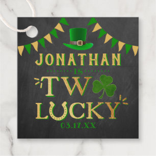 Étiquettes Cadeau Deux Lucky St. Patrick's Day 2e anniversaire