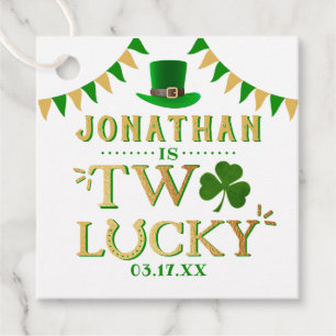 Étiquettes Cadeau Deux Lucky St. Patrick's Day 2e anniversaire