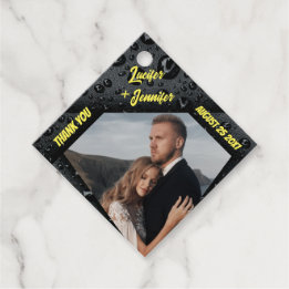 Étiquettes Cadeau Diamant Doré Moderne Personnalisé Mariage Faveur T