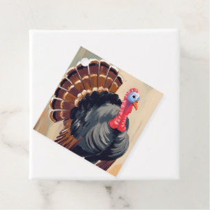 Étiquettes Cadeau Dinde de Thanksgiving Joyeuse fête de Thanksgivi