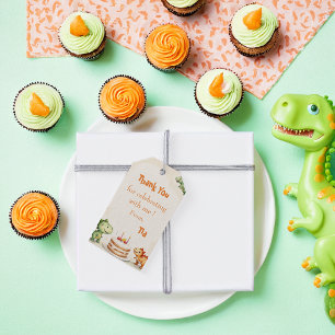 Étiquettes-cadeau Dinosaur 2e anniversaire Merci Favoriser Tags