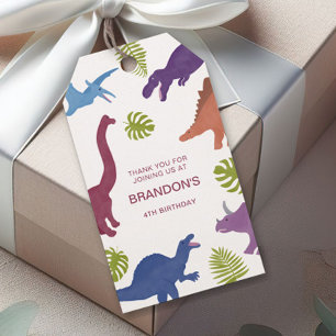 Étiquettes-cadeau Dinosaur Cute Dino Enfant Anniversaire Fête Favori