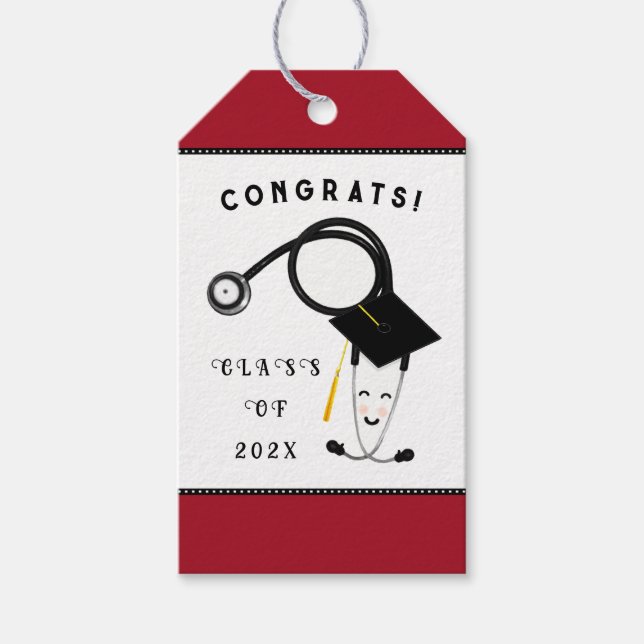 Étiquettes-cadeau Diplôme de l'école de soins infirmiers (Devant)