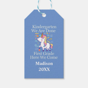 Étiquettes-cadeau Diplômé de Maternelle Première Année Licorne